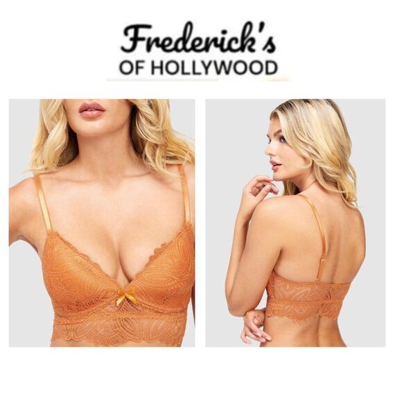 NWT Frederick’s of Hollywood Haley Wirefree Lace Bralette (Size S) - Picture 1 of 6